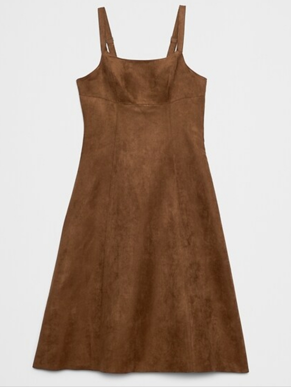 Banana Republic Factory Brown Vegan Suede Strappy Midi Dress